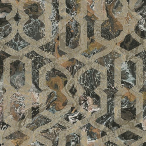 Murella Splendor Geo Charcoal Wallpaper