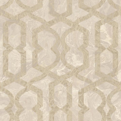 Murella Splendor Geo Grey & Silver Wallpaper