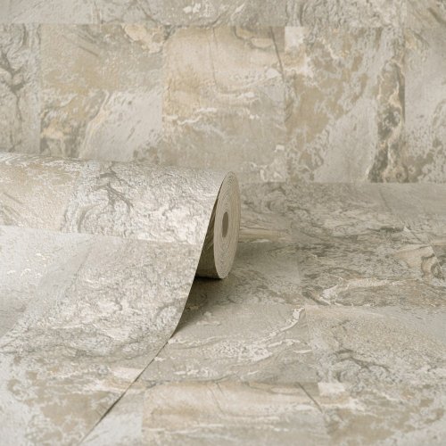 Vymura Savona Marble Tile Natural Wallpaper M95640