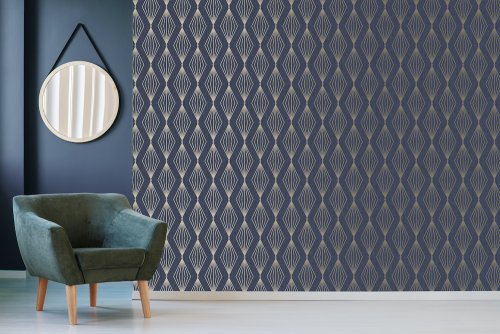 Boutique Marquise Geo Sapphire Wallpaper