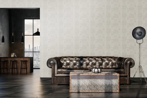 Galerie Patchwork Vintage Floral Motif Blue / Grey / Pink Wallpaper Room 3