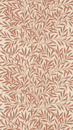 Morris & Co Emery's Willow Chrysanthemum Pink Wallpaper Long