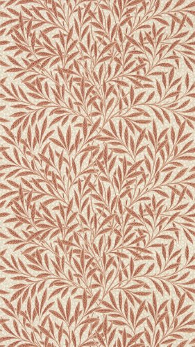 Morris & Co Emery's Willow Chrysanthemum Pink Wallpaper Long