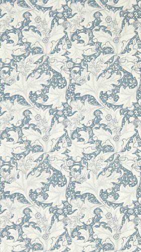 Morris & Co Wallflower Woad Blue Wallpaper Long