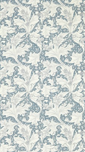 Morris & Co Wallflower Woad Blue Wallpaper Long