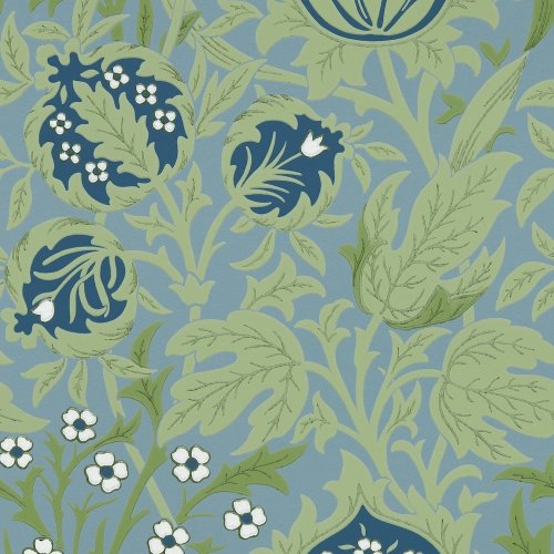 Morris & Co Elmcote Dearle Blue Wallpaper