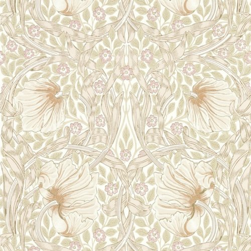 Morris & Co Pimpernel Cochineal Pink Wallpaper