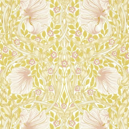 Morris & Co Pimpernel Sunflower & Pink Wallpaper