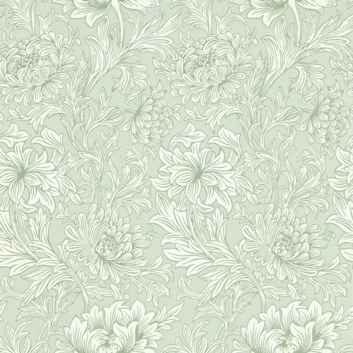 Morris & Co Chrysanthemum Toile Willow Wallpaper