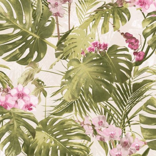 Grandeco Paradiso Motifs Pink Wallpaper 