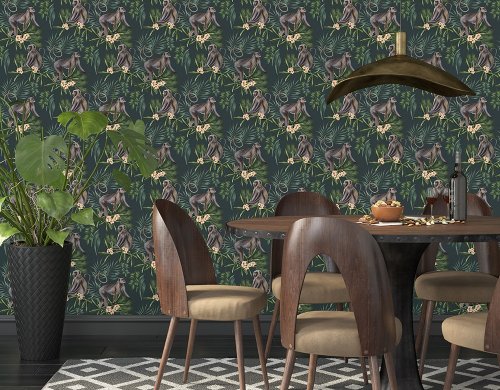 ohpopsie Morris Dark Sable Wallpaper WLD53109W