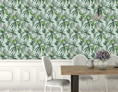 ohpopsie Paradise Duck Egg Wallpaper WLD53124W