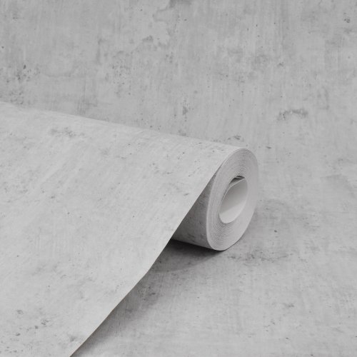 Rasch Industrial Concrete Wall Grey Wallpaper