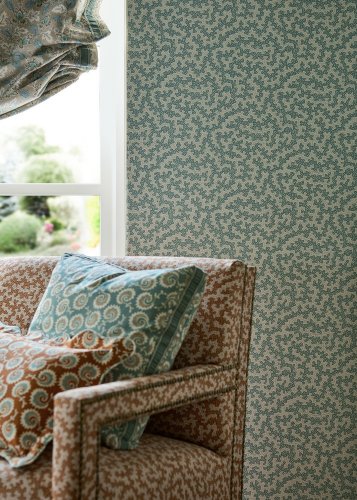 Sanderson Truffle Blue Clay Wallpaper