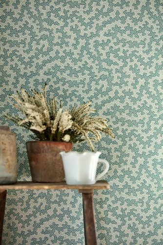 Sanderson Truffle Blue Clay Wallpaper