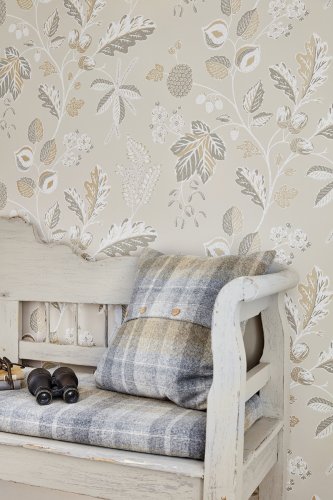 Sanderson Warwick Taupe Wallpaper