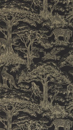 Clarke & Clarke Kisumu Noir Luxe Wallpaper Long