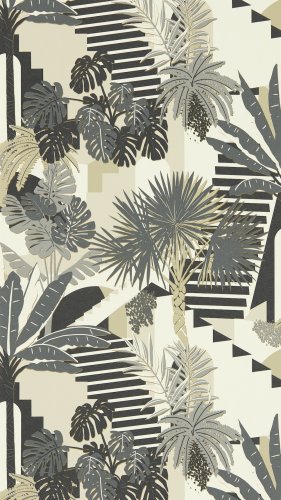 Clarke & Clarke Milindi Charcoal Wallpaper Long