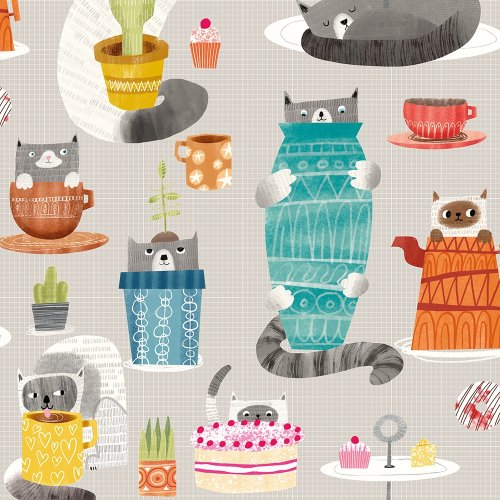 ohpopsi Kitten Kaboodle Peanut Butter Wallpaper WGU50112W