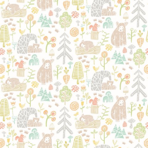 ohpopsi Honeywood Bears Honeycomb Wallpaper WGU50149W