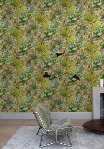 Grandeco Tropical Vista Pale Green Wallpaper WL2003