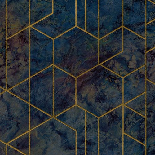 Grandeco Grand Onyx Navy Wallpaper WL2503