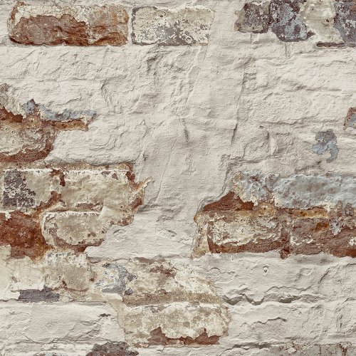 Grandeco Patchy Brick Natural Wallpaper WL3302