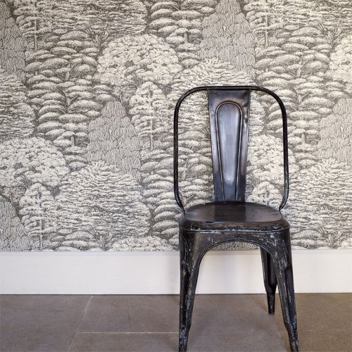 Sanderson Woodland Toile Ivory/Charcoal Wallpaper
