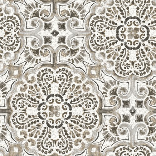 A Street Prints Florentine Tile Grey Wallpaper FD24045