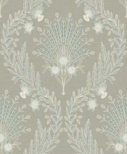 Flora Taupe Wallpaper