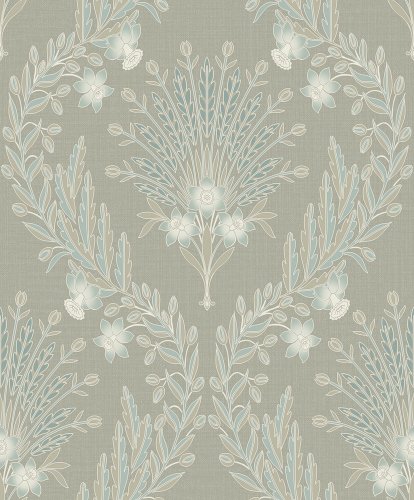 Flora Taupe Wallpaper