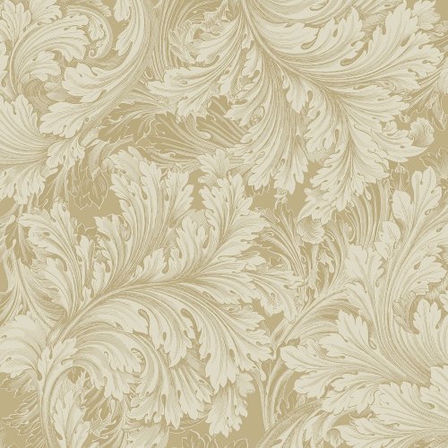 Grandeco Rossetti Acanthus Leaves Gold Wallpaper