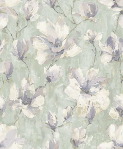 Grandeco Camilla Floral Sage Wallpaper Long