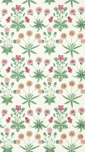 Morris & Co Daisy Strawberry Fields Wallpaper Long