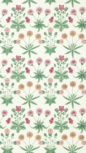 Morris & Co Daisy Strawberry Fields Wallpaper Long