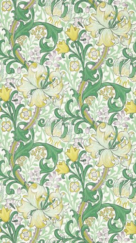 Morris & Co Golden Lily Secret Garden Wallpaper Long