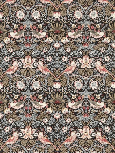 Morris & Co Strawberry Thief Old Fashioned Wallpaper Long