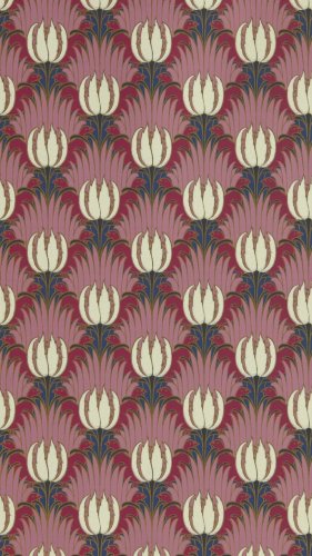Morris & Co Tulip & Bird Amaranth & Blush Wallpaper Long
