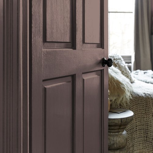 Painted door in Abigail Ahern Canyon Valley with warm, earthy styling