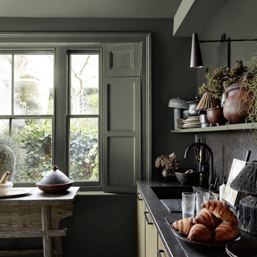 Abigail Ahern Desert Saltbush paint in a soft matt botanical tone
