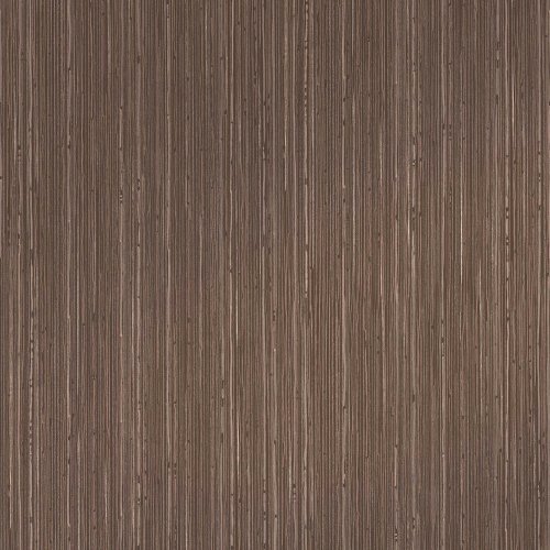 Flat image of Abigail Ahern Fibre Stripe Sable wallpaper in soft deep brown with cream detailing