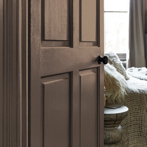 Painted door in Abigail Ahern Flaxen Yarn with soft, organic styling