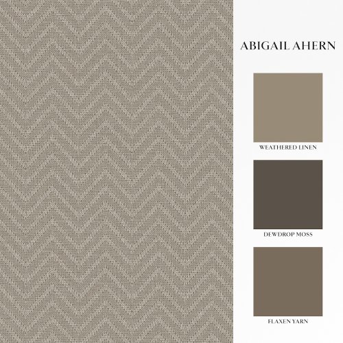 Matching paints paired with Abigail Ahern Herringbone Weave Praline wallpaper