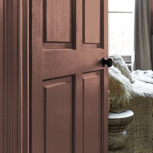 Painted door in Abigail Ahern Java with warm, rustic styling
