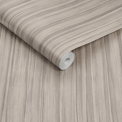 Roll shot of Abigail Ahern Linear Luxe Pewter wallpaper showing linear texture and sheen
