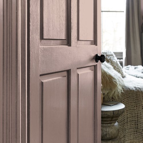 Painted door in Abigail Ahern Monterey Blush with delicate, calming styling