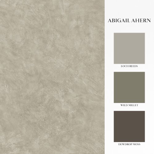 Matching paints paired with Abigail Ahern Urbanite Tadelakt Buff wallpaper