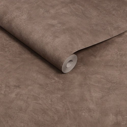 Roll shot of Abigail Ahern Urbanite Tadelakt Ground wallpaper showing soft plaster-like texture