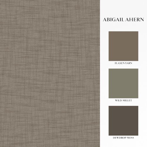 Matching paints paired with Abigail Ahern Weathered Linen Cocoa wallpaper