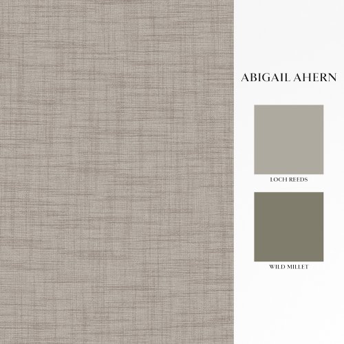 Matching paint colours paired with Abigail Ahern Weathered Linen Stone wallpaper